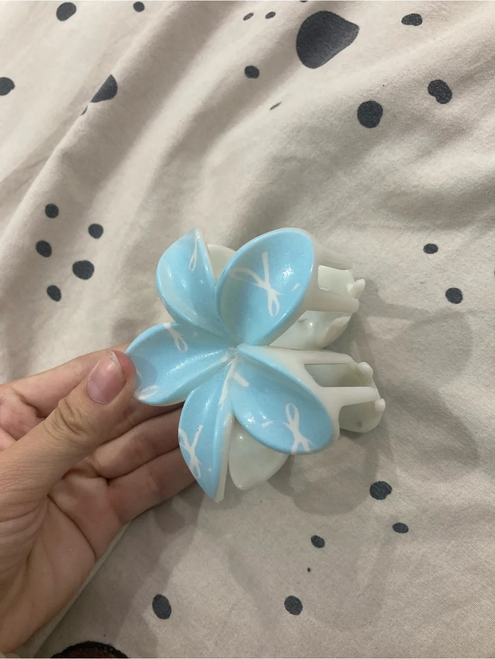 Blue Flower Hair Clip for Kids - Decorative Petal Design